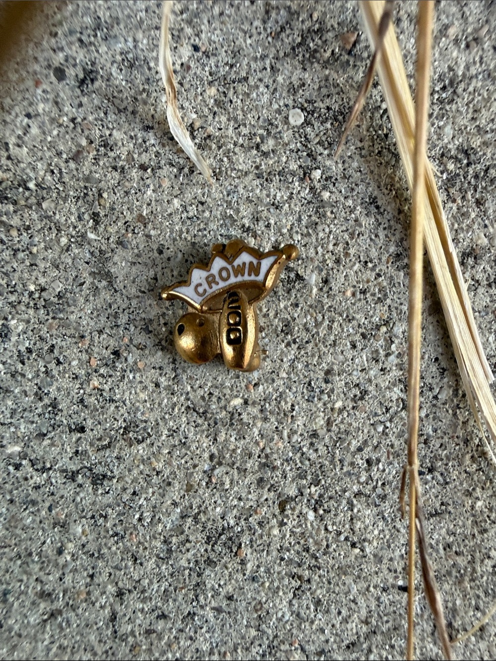 Vintage. Gold Enamel 200 Crown Bowling Pin